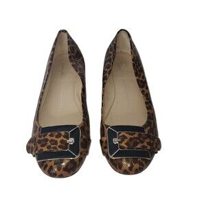FRANCO SARTO Leopard Flats Shoes A-Jackson Size 8.5